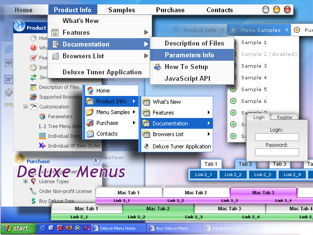 Screenshot of Deluxe Menus 2.4