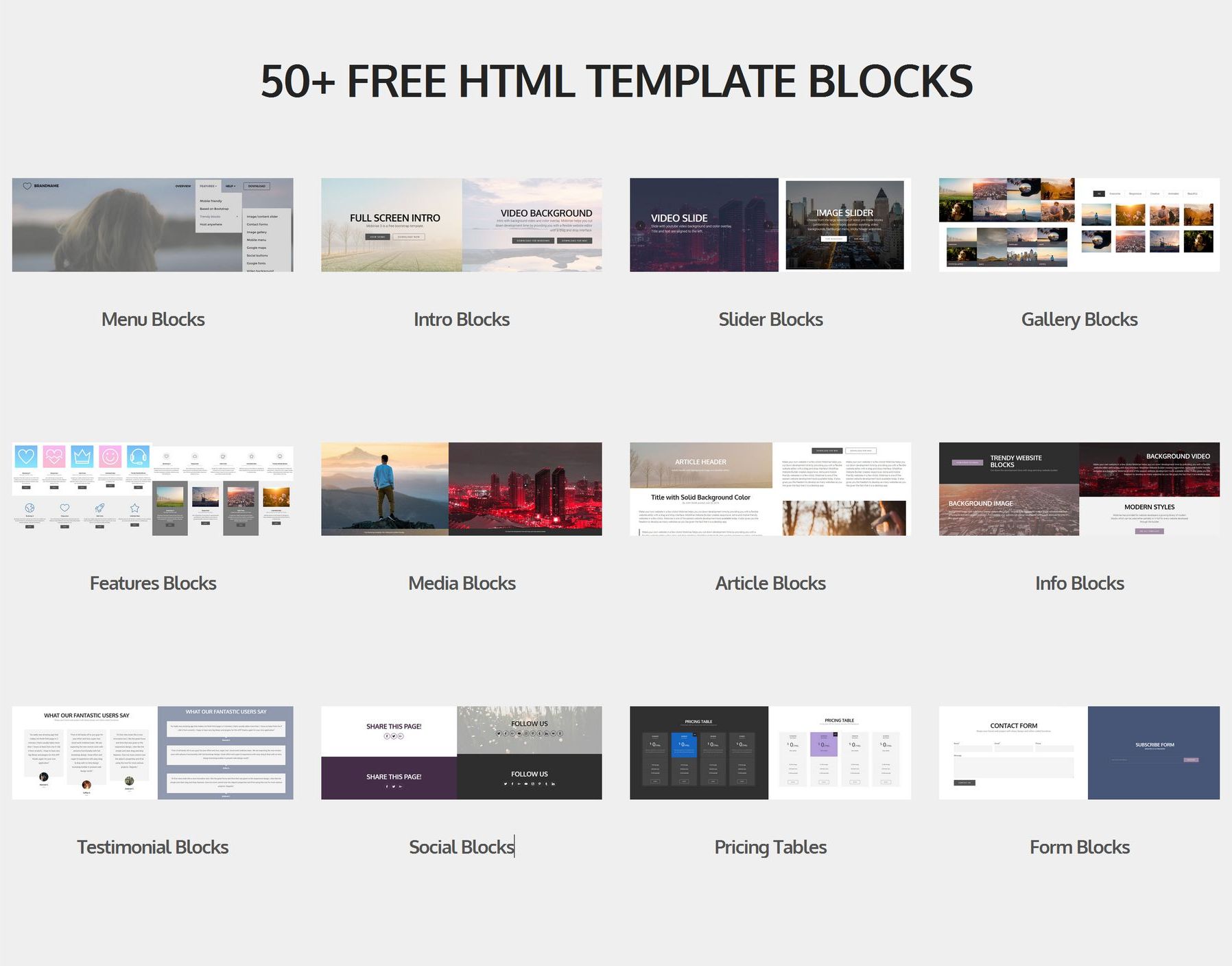 Free HTML Bootstrap Templates