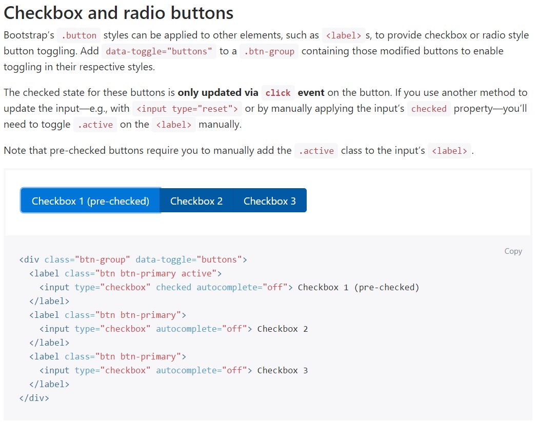 Bootstrap checkbox official  information