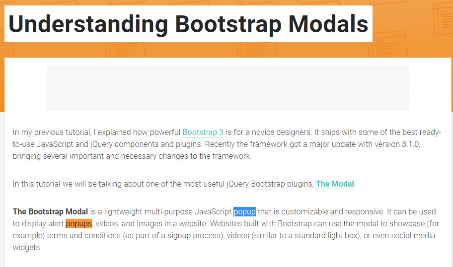  Yet another  practical article  relating to Bootstrap Modal Popup