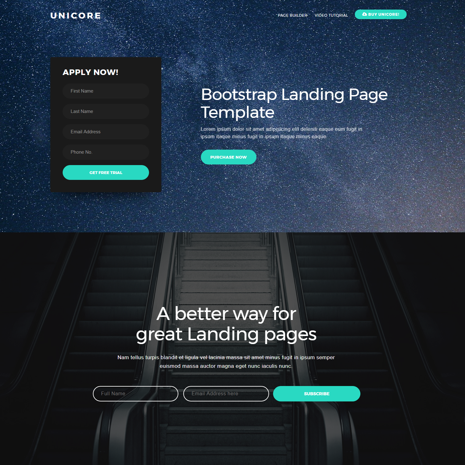 Responsive Bootstrap One Page Themes