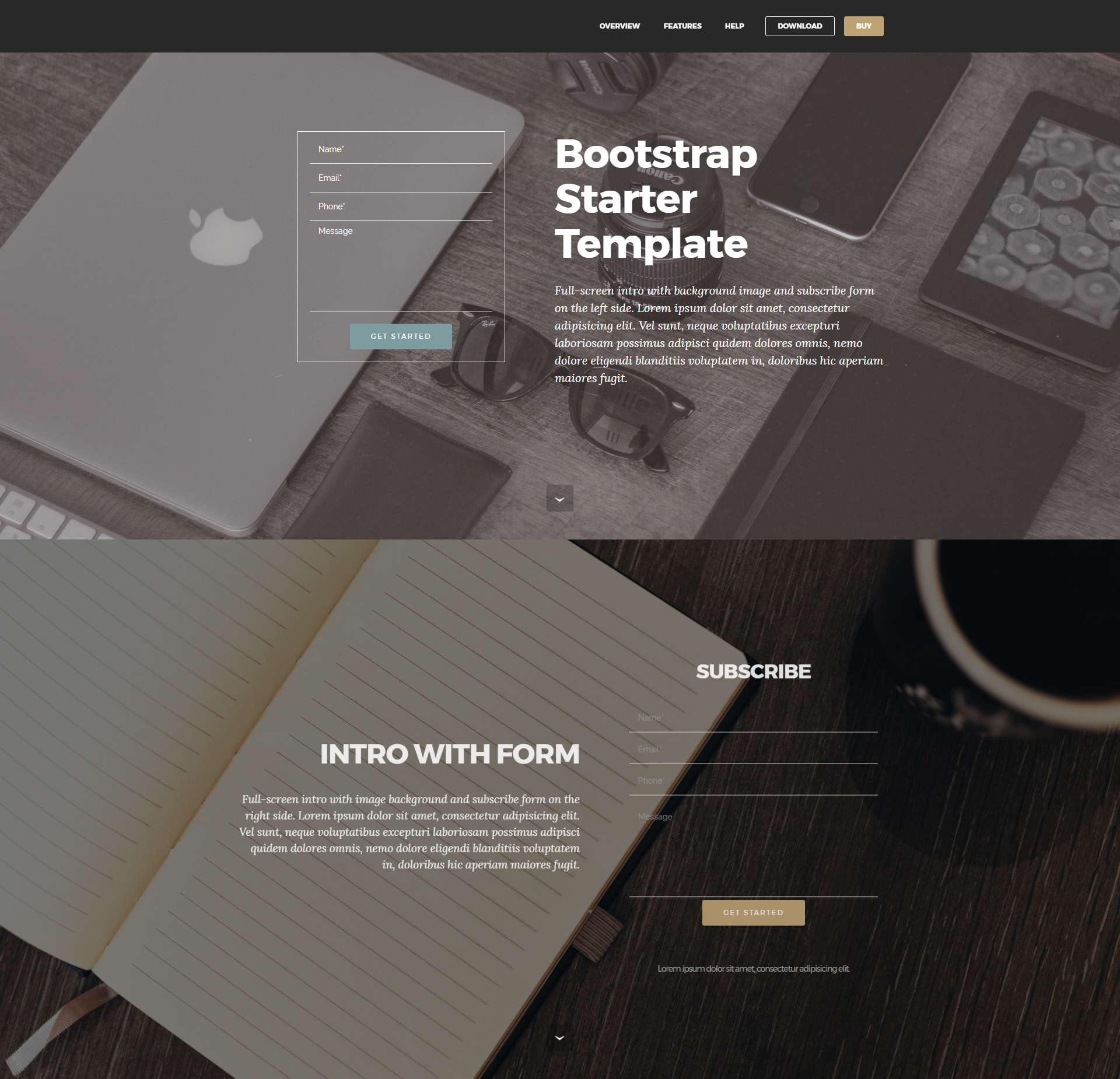 Responsive Bootstrap Starter Themes