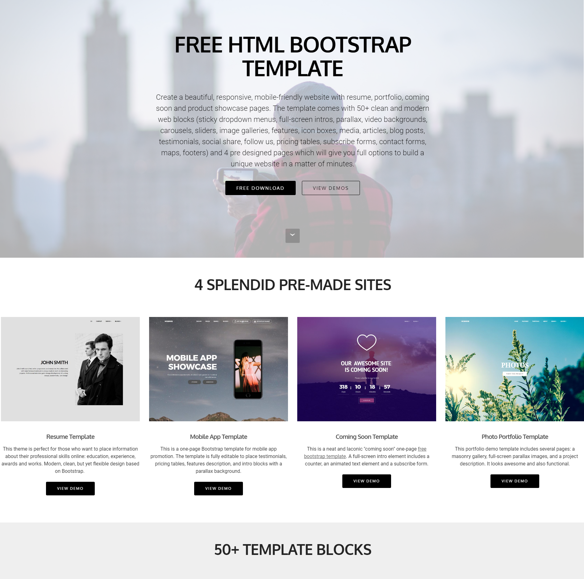 Responsive Bootstrap Templates