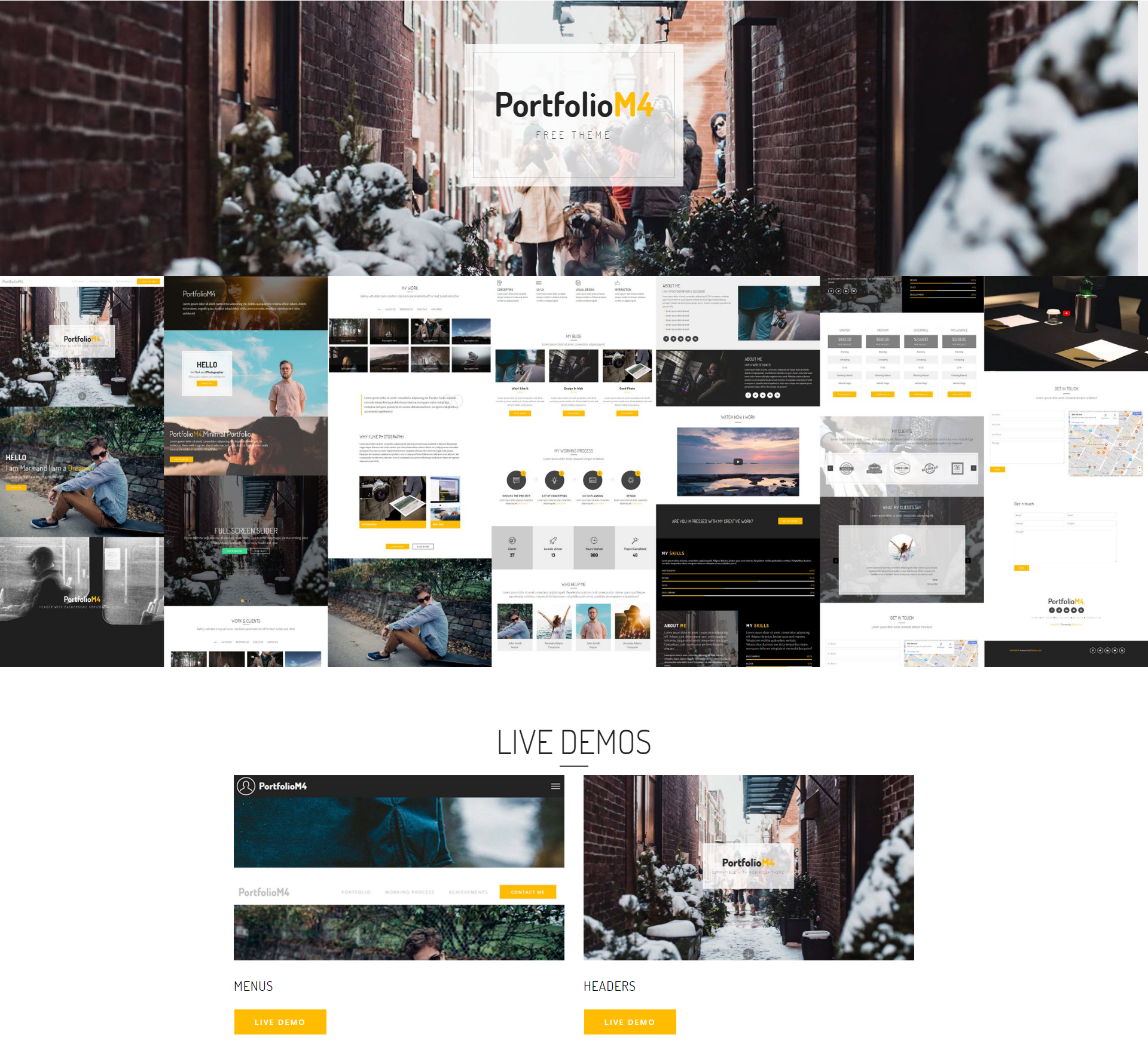 CSS3 Bootstrap PortfolioM4 Themes