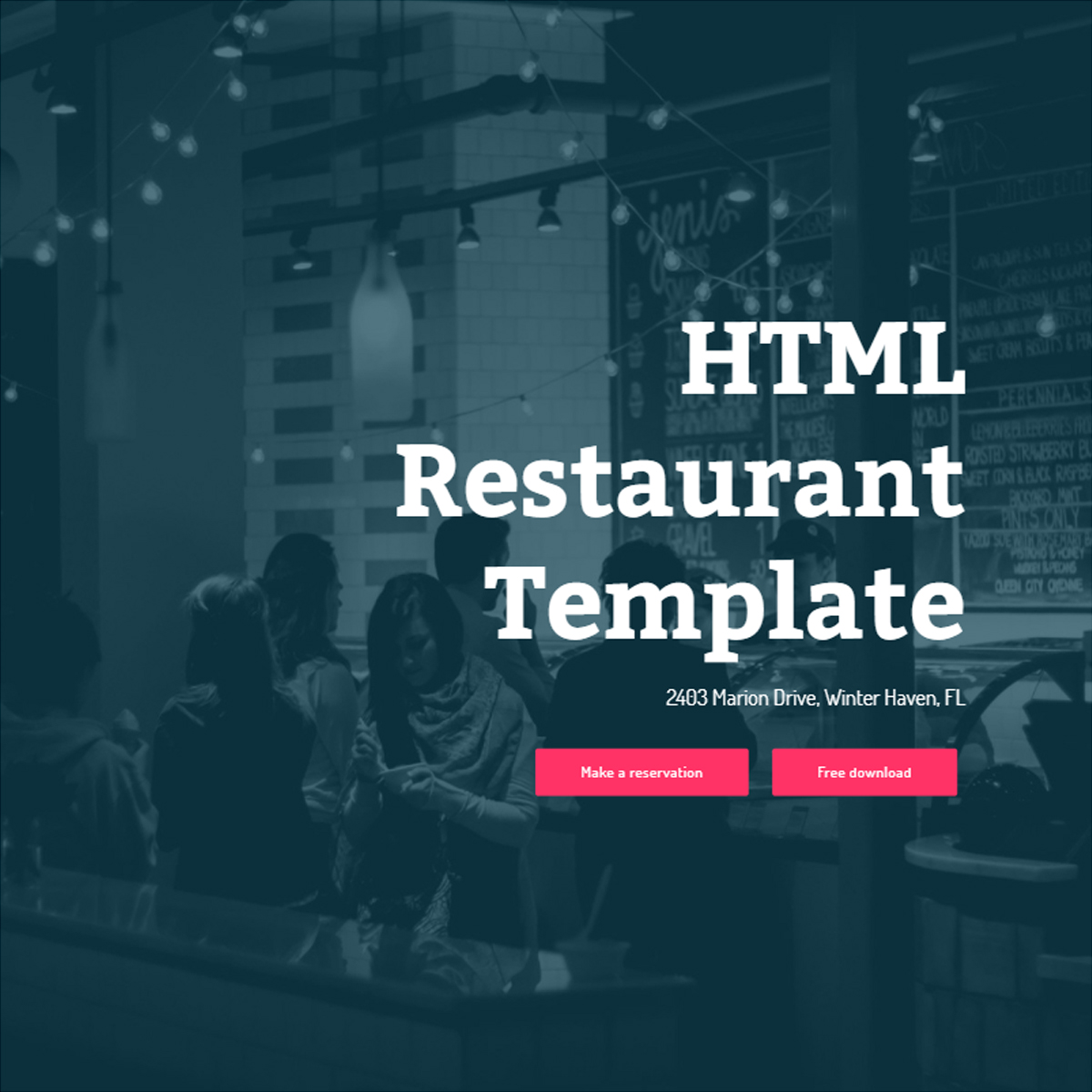 Responsive Bootstrap Restaurant Templates