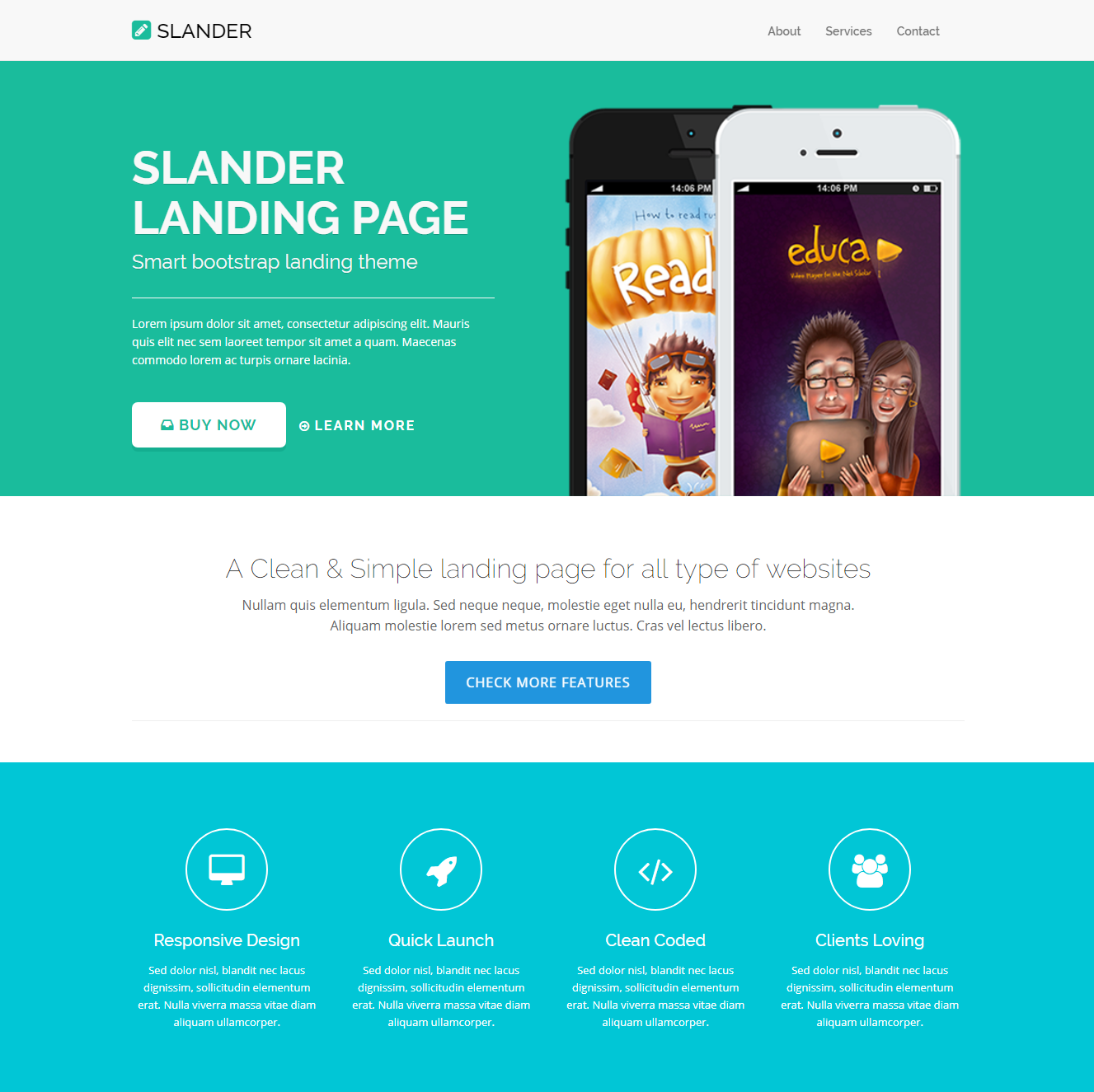 Responsive Bootstrap Slander Themes